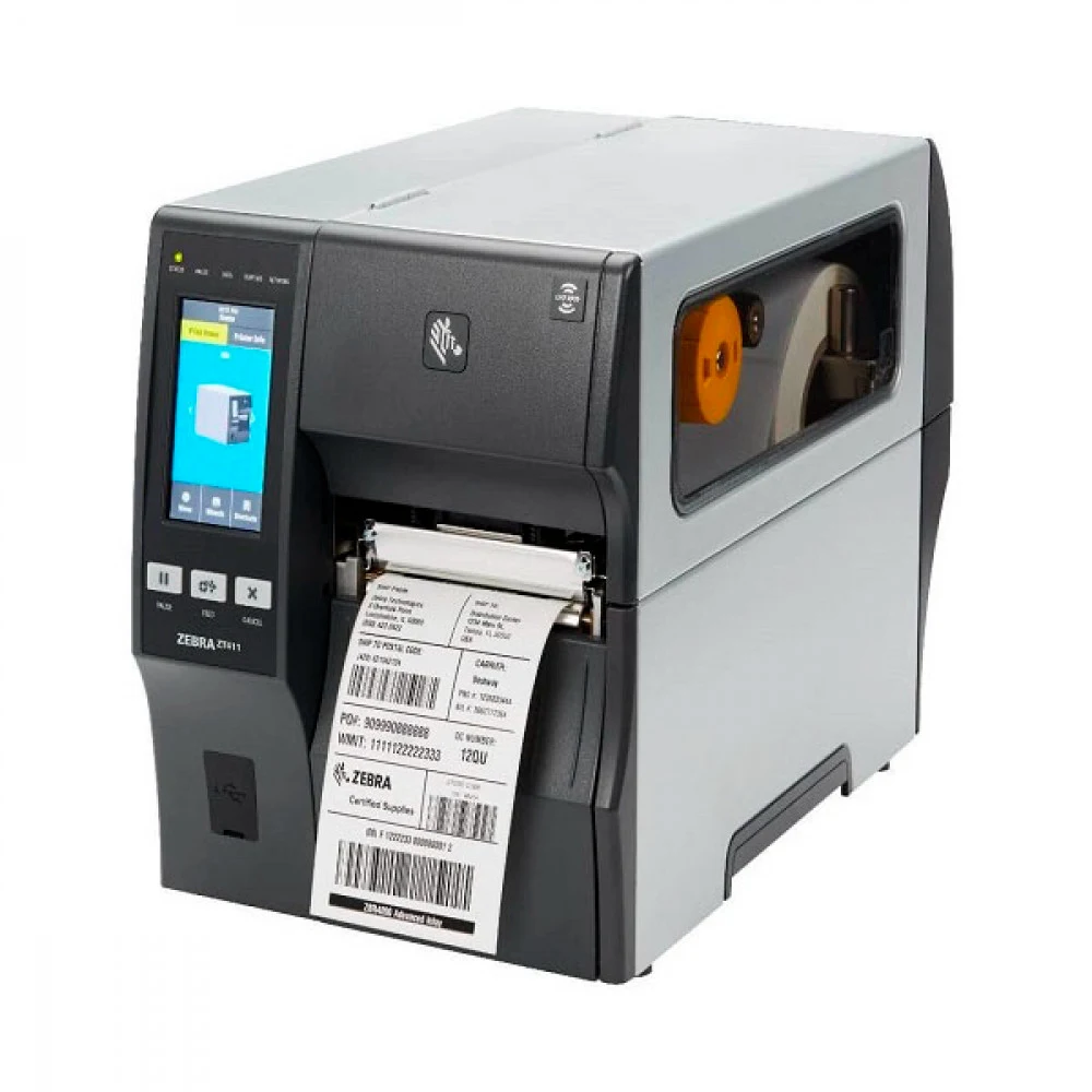 Принтер ZT411 300 dpi, TT Printer ZT411 4", 300 dpi, Euro and UK cord, Serial, USB, 10/100 Ethernet, Bluetooth 4.1/MFi, USB Host, Peel w/ Liner Take-Up, EZPL намотчик подложки
