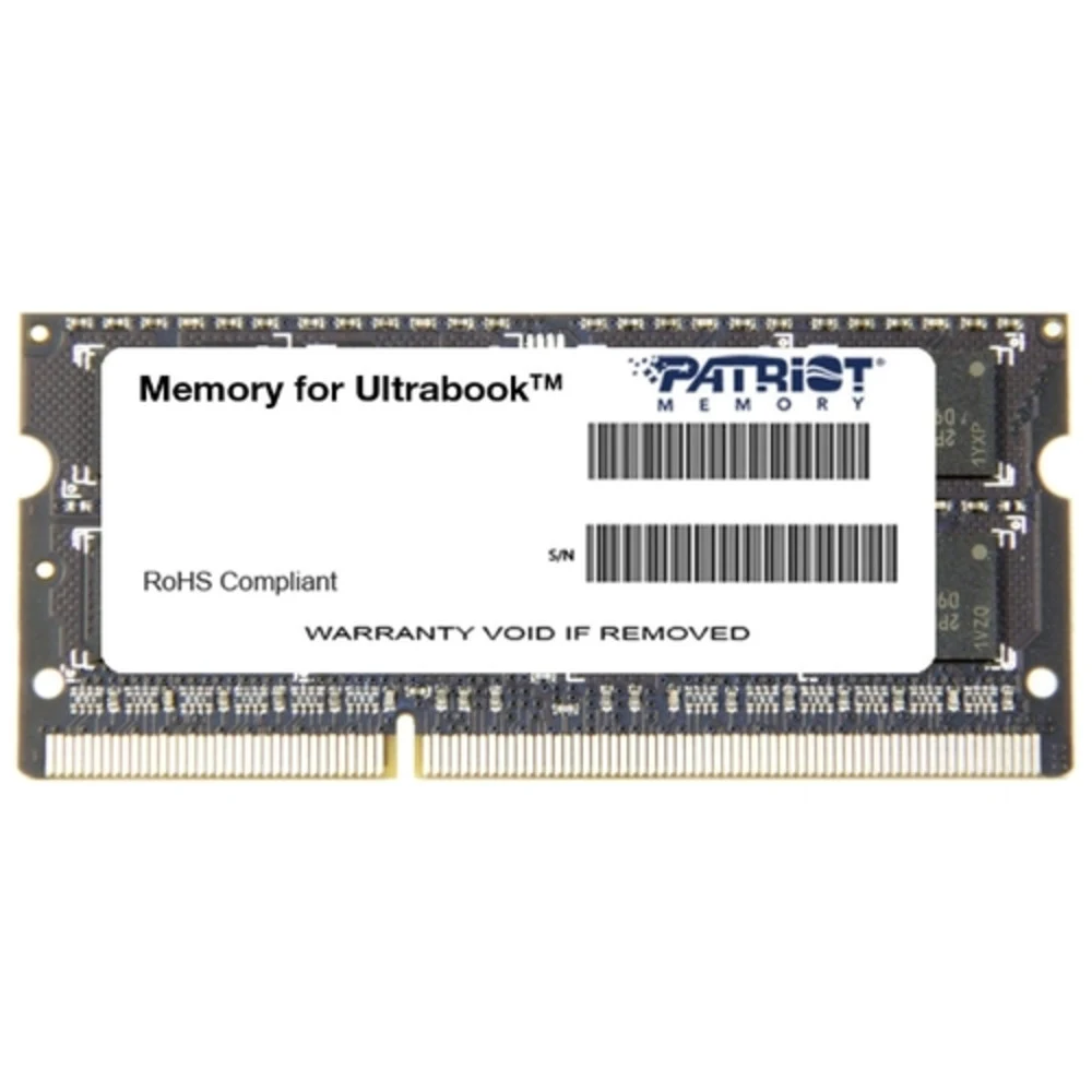 Оперативная память DDR3L 8Gb 1600MHz Patriot PSD38G1600L2S RTL PC3-12800 CL11 SO-DIMM 204-pin 1.35В dual rank Ret [PSD38G1600L2S]