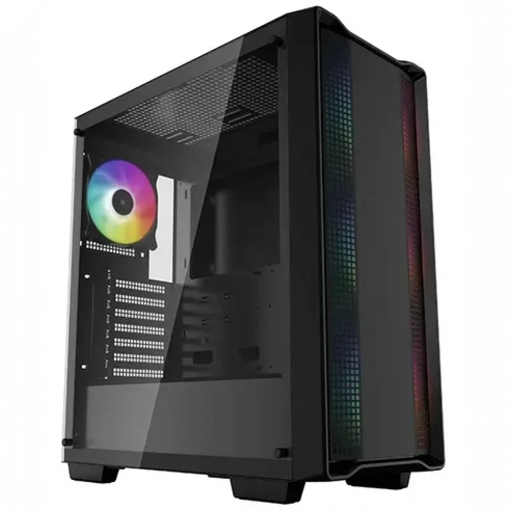 корпус Deepcool CC560 ARGB V2 без БП, боковое окно (закаленное стекло), 3x120мм ARGB LED вентилятор спереди и 1x120мм ARGB LED вентилятор сзади, черный, ATX (R-CC560-BKTAA4-G-2)