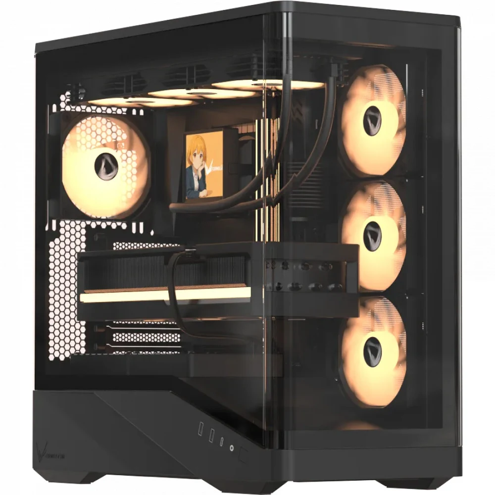 Компьютерный корпус, Formula V, Crystal U9 PA Black, EATX/ATX/micro ATX, USB Type C/3.0*2, HD-Audio, Кулер 4*120 мм ARGB, Высота процессорного кулера до 182мм, Длина VGA до 420мм, 1*3.5"/1*2.5", Тол