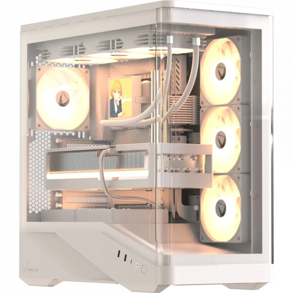 Компьютерный корпус, Formula V, Crystal U9 PA White, EATX/ATX/micro ATX, USB Type C/3.0*2, HD-Audio, Кулер 4*120 мм ARGB, Высота процессорного кулера до 182мм, Длина VGA до 420мм, 1*3.5"/1*2.5", Тол