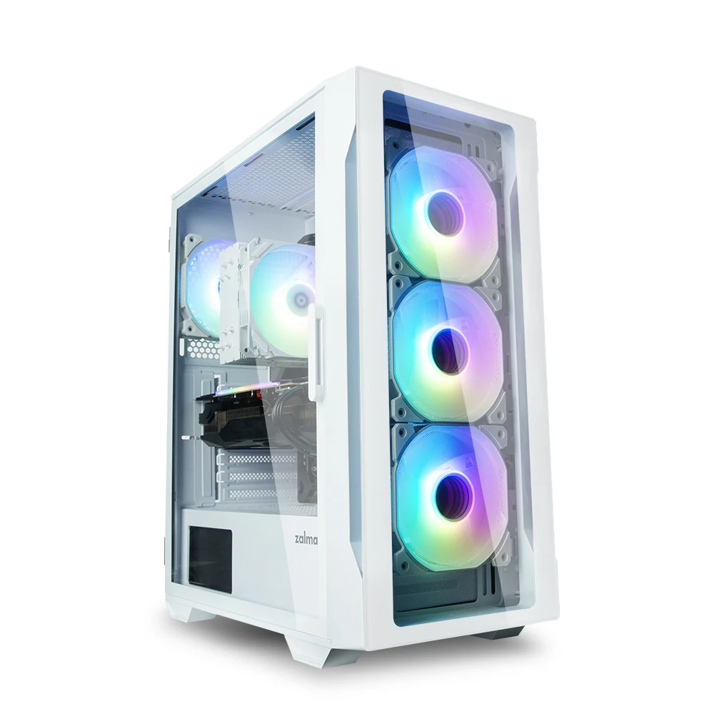 Компьютерный корпус, Zalman, i3 NEO TG White, Mid Tower, ATX / mATX / Mini-ITX, USB 3.0*2/2.0*1, Audio/Mic, Кулер 4*12см ARGB, Высота процессорного куллера до 162мм, Длина VGA до 355 мм, Количество