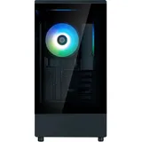 Корпус Zalman P10 Black Mini Tower (Micro ATX/mini-ITX, без БП, Steel, Plastic , Tempered Glass, 1x120mm ARGB)