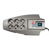 Surge protector ZIS Pilot X-Pro 7m, 6 outlets, microprocessor, white