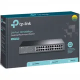Коммутатор TP-Link TL-SF1024D 24-портовый 10/100 Мбит/с настольный или стоечный коммутатор, 24 порта RJ45 10/100 Мбит/с, 1U 13-дюймовый стальной корпус