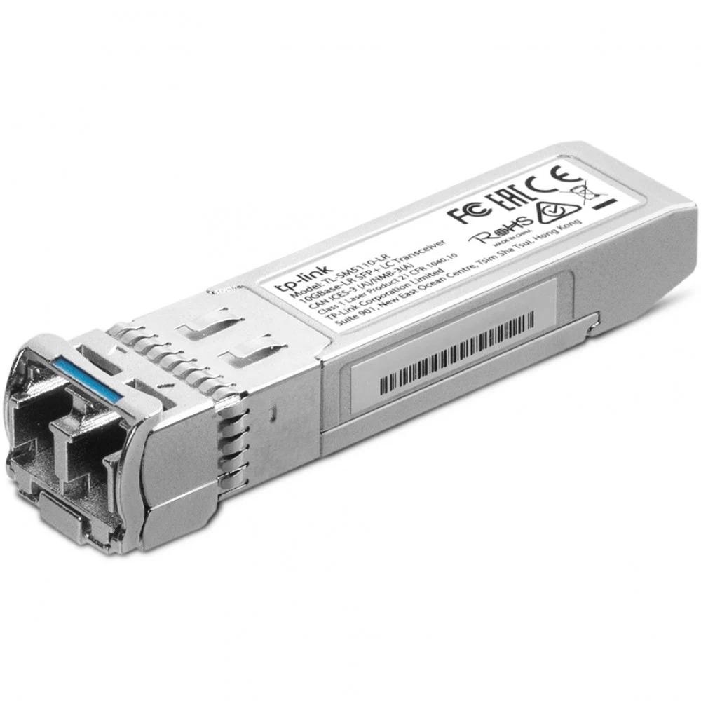 Оптический трансивер 10GbE SFP+ Tp-Link SM5110-LR &lt 10GBASE-LR SFP+ модуль, одномодовый, интерфейс LC Duplex, 1310 нм, до 10 км при использовании оптического волокна 9/125 мкм, поддержка DDM, подд