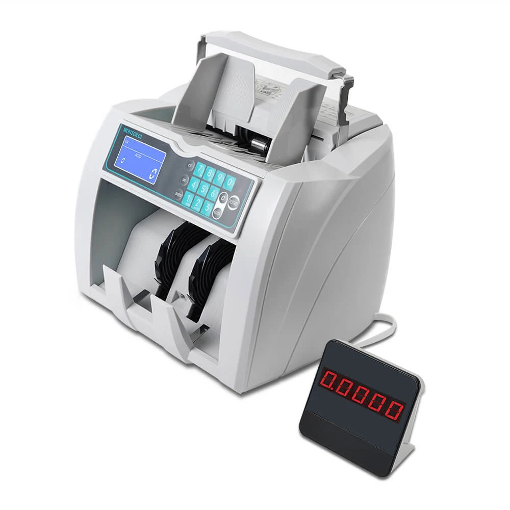 Мультивалютный счетчик банкнот MERTECH C-3 white Скорость: 600/1000/1200/1900 Виды детекции: УФ, по оптической плотности, по размеру Приемный лоток: 130 шт Загрузочный лоток: 300 шт Цвет: Белый Габа