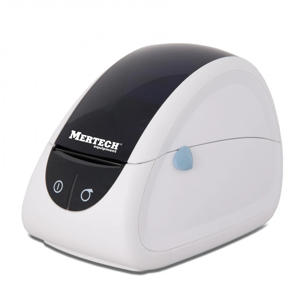Термопринтер самоклеящихся этикеток MERTECH LP58 EVA RS232-USB White Ширина печати: до 56 мм Разрешение печати: 203 DPI Скорость печати: 100 мм/сек Интерфейсы: RS232 и USB Цвет: Белый