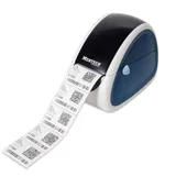 Термопринтер самоклеящихся этикеток MERTECH LP58 EVA RS232-USB White & blue Ширина печати: до 56 мм Разрешение печати: 203 DPI Скорость печати: 100 мм/сек Интерфейсы: RS232 и USB Цвет: Бело-Синий