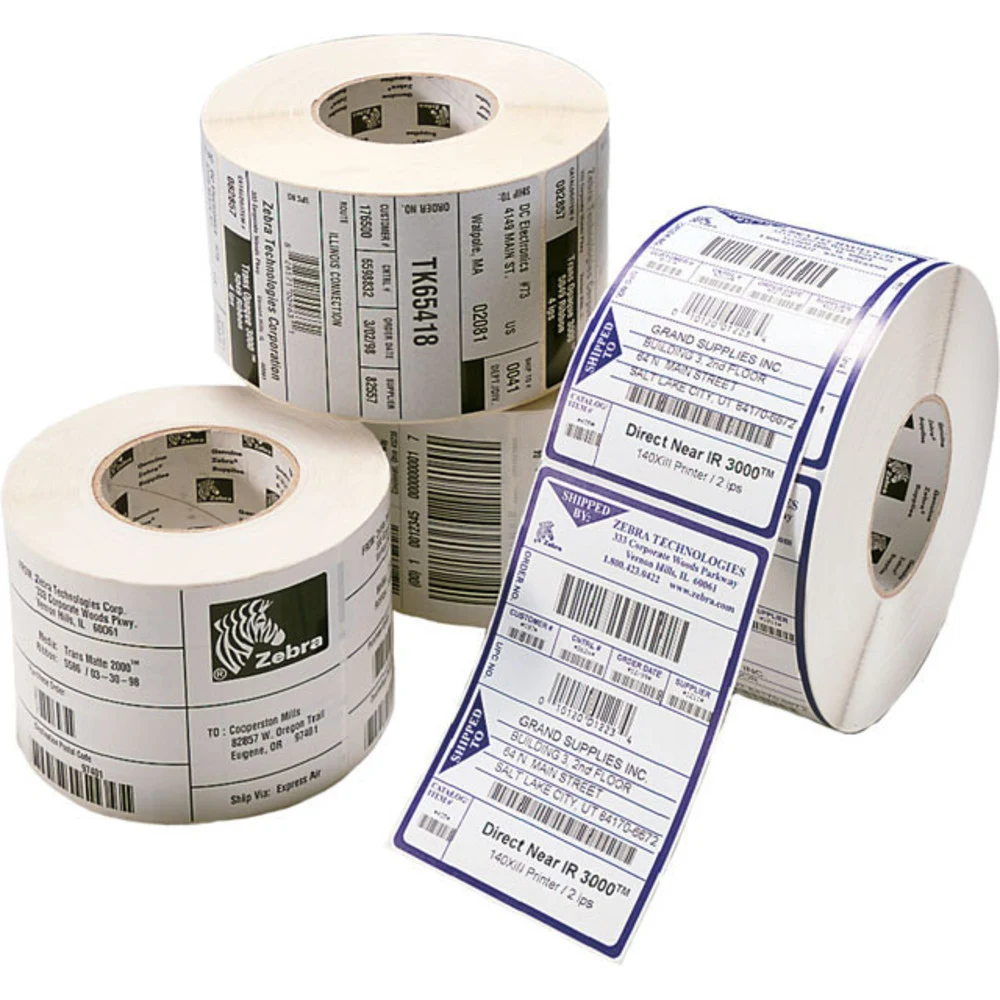 Label, Polyester, 102x64mm Thermal Transfer, Z-Ultimate 3000T White, Permanent Adhesive, 76mm Core