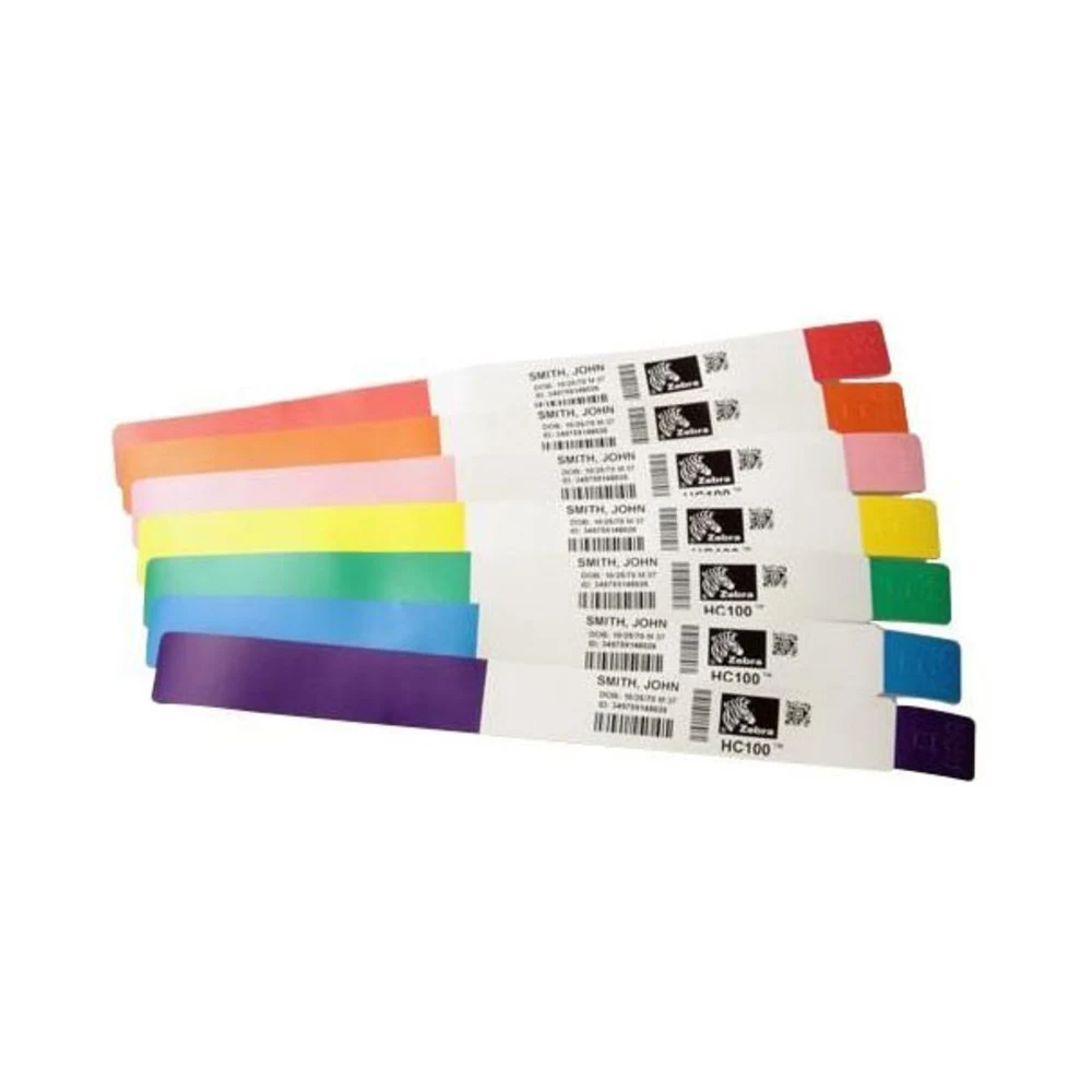 Opaska identyfikacyjna dla dorosłych 25x279/175,10015355K , termiczna polipropylen ultrasoft klej akrylowy na końcówkach 1 rząd nawój zewnętrzny kasetki kolor biały kształt nieregularny (op. 6 sztuk