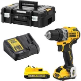 Дрель-шуруповерт DeWALT DCD701D2-QW, 12В, 250 Вт, 2 скорости, LED подсветка
