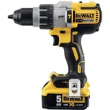 Дрель-шуруповерт DeWALT DCD996P2-QW, 18В, 820 Вт, 95 Нм, 2000 об/мин, 38250 уд/мин, 5 А*ч