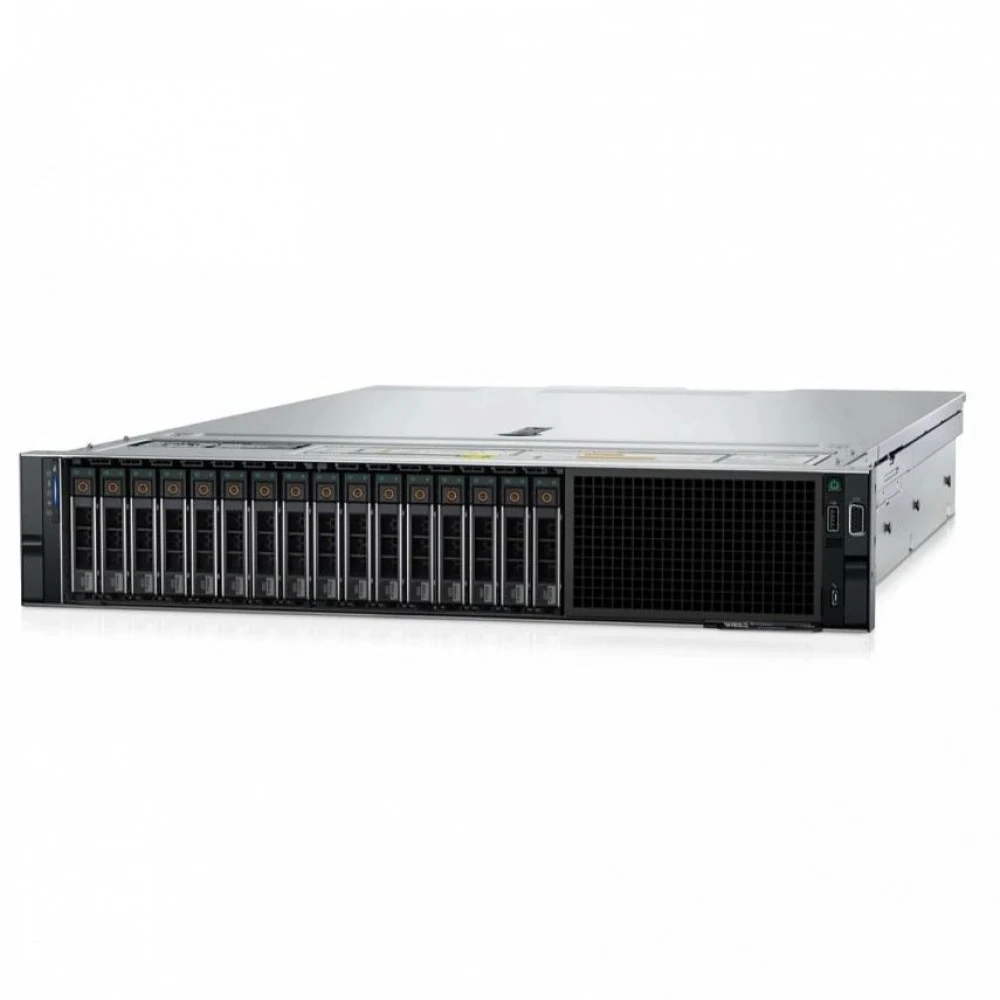 Сервер Dell Power Edge R750xs, 1 x Xeon Silver 4314 2.4 GHZ, 1 x 16 Gb DDR4-2666 RDimm 3200 MT/s Dual Rank, 1 x 2.4 Tb 10k rpm SAS drive, Perc H755 SAS RAID contoller, 2 Port 1GB onboard Broadcom 57