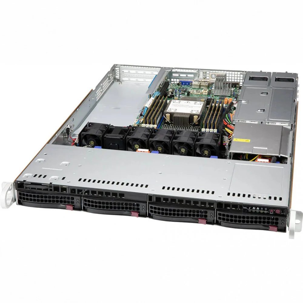 Сервер 1U Rack WIO X12SPW-TF, CSE-815TQC-R504WB (SYS-510P-WTR)/1x Intel Xeon 4310 12 core 2.1Ghz/2x32 GB DDR4 RDIMM/2x 960GB SSD SATA 2.5"/2x500W