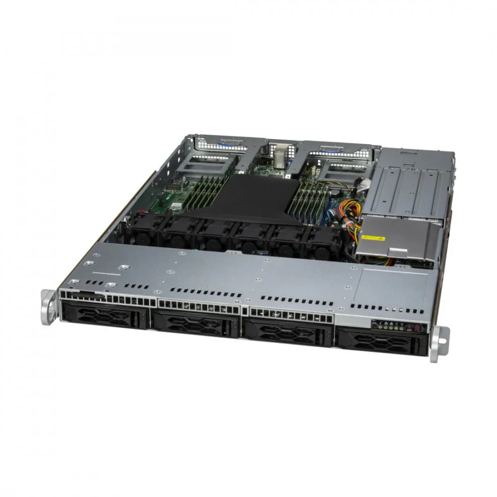 Суперсервер (промышленный компьютер), Supermicro, AS-1015CS-TNR 730, EPYС 9124, 1x32GB DDR5-5600 ECC RDIMM, 1x480GB NVMe PCIe 4.0 SSD M.2, 2x860W
