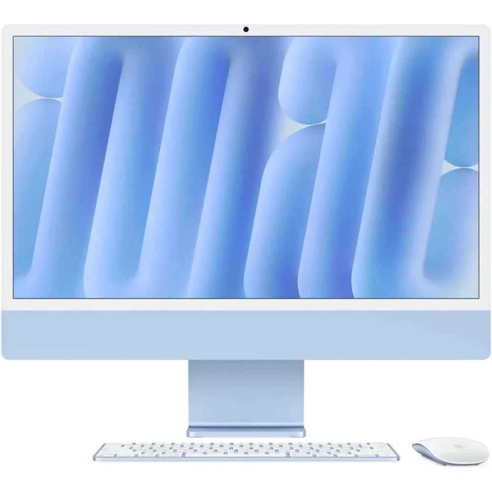 Моноблок Apple iMac A3137 24" 4.5K M4 10 core (4) 16Gb SSD256Gb 10 core GPU macOS WiFi BT 143W клавиатура мышь Cam синий 4480x2520