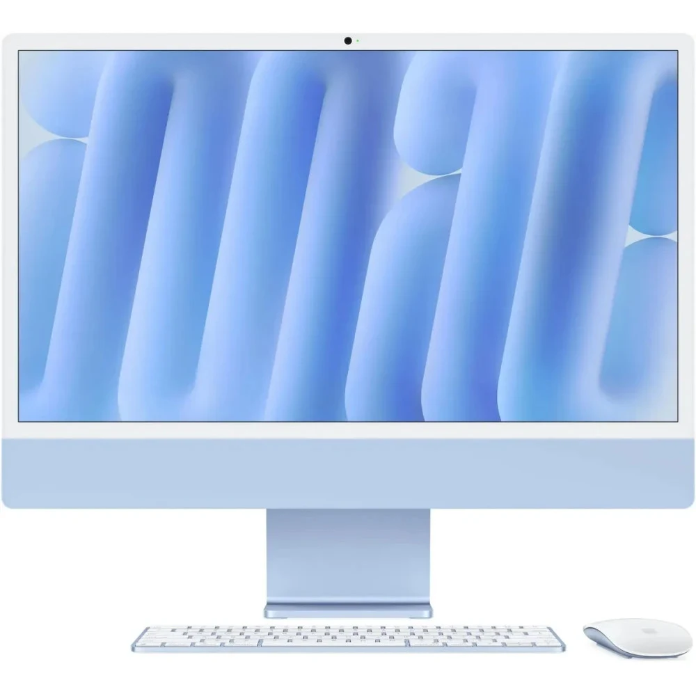 Моноблок Apple iMac A3247 24" 4.5K M4 8 core (4) 16Gb SSD256Gb 8 core GPU macOS WiFi BT 143W клавиатура мышь Cam синий 4480x2520