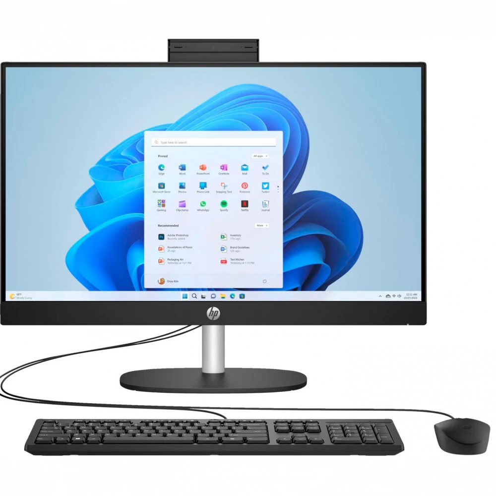 Моноблок HP All-in-One 24-cr0061ci, 23.8"FHD, Intel N200/8GB/512GB/UHD Graphics/DOS