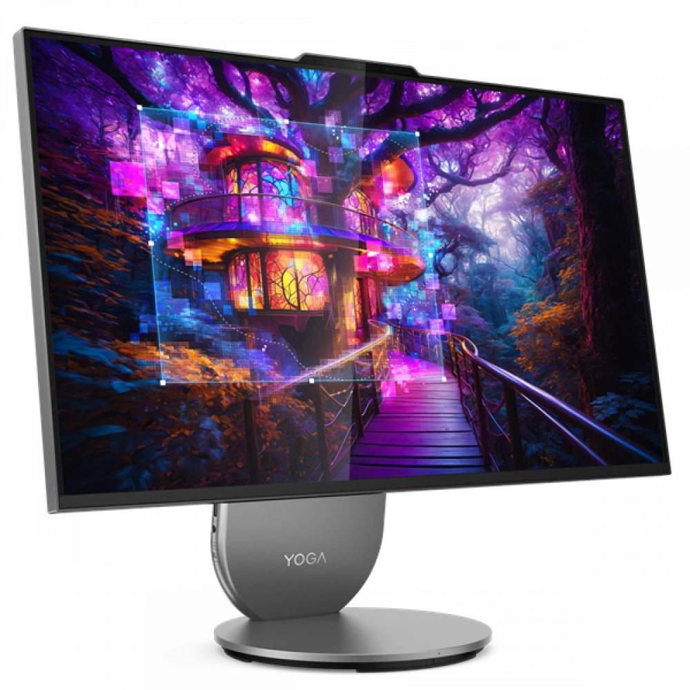 Моноблок Lenovo F0J20032RU Yoga AIO 27IAH10 27'' QHD (2560 x 1440) IPS 120Hz/Intel Core Ultra 7 255H up to 5,1 GHz (16Cores)/16GB/1TB SSD/Integrated/Wi-Fi 7/BT5.4/5MP Camera/Wireless mouse+keyboard/
