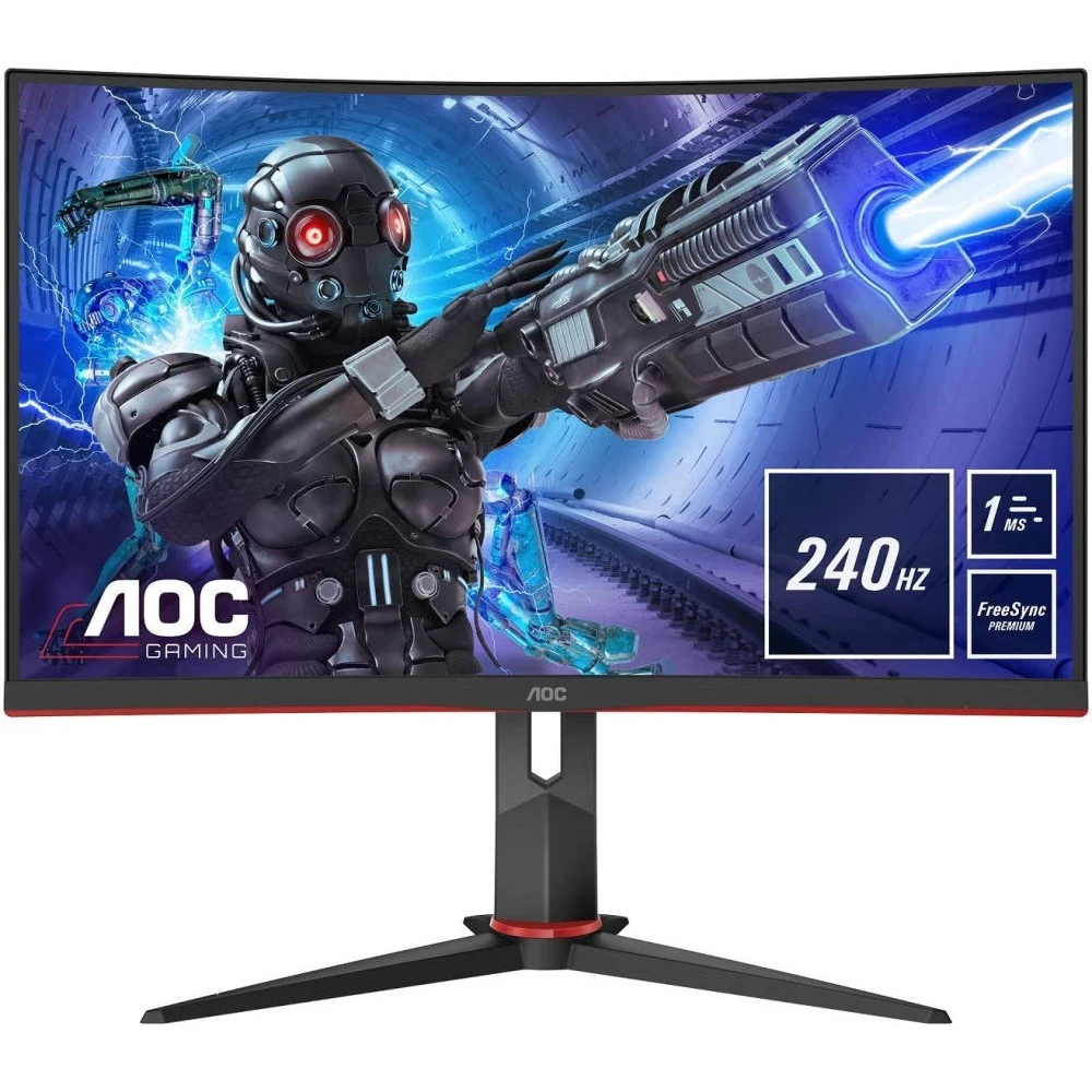 Монитор LCD 31.5'' [16:9] 1920х1080(FHD) VA, Curved, nonGLARE, 240 Hz, 300 cd/m2, H178°/V178°, 4000:1, 80M:1, 16.7M, 4ms, 2xHDMI, DP, Tilt, 3Y, Black+Cherry