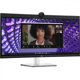 Dell 34" P3424WEB S/BK (IPS 21:9 300 cd/m2 1000:1 3440x1440x60Hz 5ms 178/178 DP1.2(HDCP 2.2),HDMI2.2,USB -C,5xUSB 3.2(Gen1),WEBcam 4MP RGB+IR2K mcr Spk 2x5W RJ45 HAS Tilt Swiv VESA100x100)