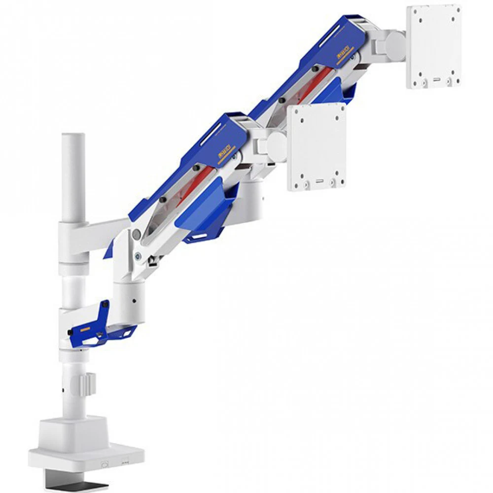 Кронштейн для мониторов Ultramounts UM744WB белый/синий 24"-57" макс.27кг крепление к столешнице поворот и наклон