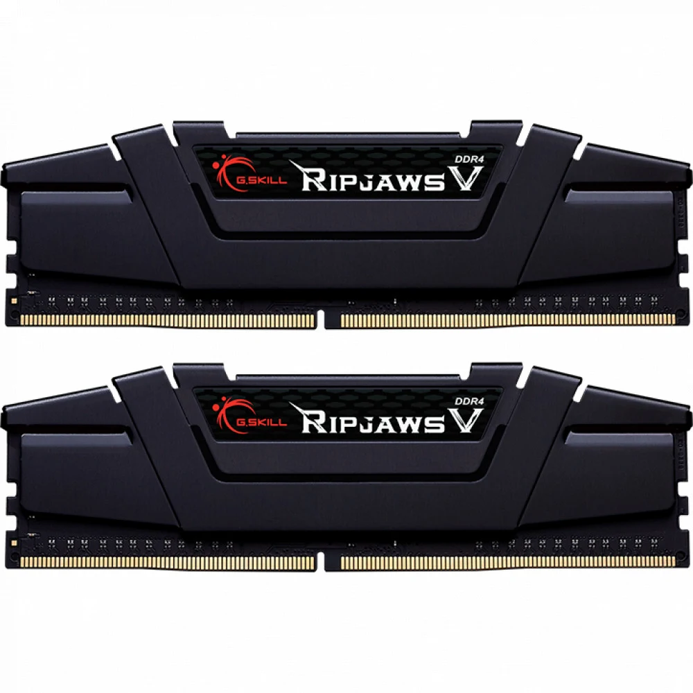 Комплект модулей памяти, G.SKILL, RipjawsV F4-3600C18D-32GVK (Kit 2x16GB), DDR4, 32GB, DIMM <PC4-28800/3600MHz>, Черный