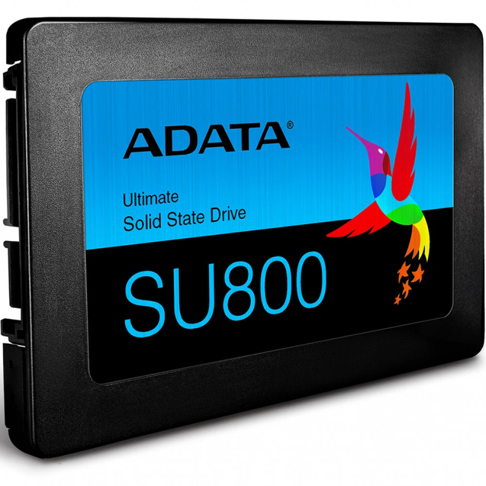 Твердотельный накопитель SSD ADATA Ultimate SU800 ASU800SS-256GT-C 256GB 2.5" Client SATA 6Gb/s, 560/520, IOPS 85/80K, MTBF 2M, 3D V-NAND TLC, 200TBW, Adapter 2.5" (7mm to 9.5mm), Retail (967250)