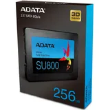 "2.5" 256GB ADATA Ultimate SU800 Client SSD [ASU800SS-256GT-C] SATA 6Gb/s, 560/520, IOPS 85/80K," "MTBF 2M, 3D V-NAND TLC, 200TBW, Adapter 2.5" (7mm to 9.5mm), Retail (967250)"