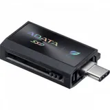 Твердотельный накопитель/ ADATA External SSD SC730, 1000GB, Type-C, Type-A, USB 3.2 Gen2, R/W 600/600 MB/s, 36.8x23.8x9.7mm, Black (5 лет)