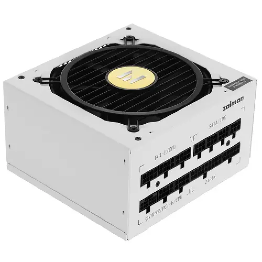 Блок питания Zalman Teramax 2 WH (850W) 90%, 80+ Gold, 120mm, 1xMB 28pin (18+10), 2xCPU 8pin(4+4), 3xMolex, 12xSATA, 4xPCIe 8pin(6+2), 1х12VHPWR, Fully Modular