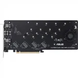 Внутренний адаптер для создания RAID-массивов ASUS HYPER M.2 X16 GEN 4 CARD. Поддерживает четыре устройства NVMe M.2 (2242/2260/2280/22110) со скоростью до 256 Гбит/с для AMD TRX40/X570 PCIe 4.0 NVM
