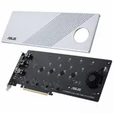 Внутренний адаптер для создания RAID-массивов ASUS HYPER M.2 X16 GEN 4 CARD. Поддерживает четыре устройства NVMe M.2 (2242/2260/2280/22110) со скоростью до 256 Гбит/с для AMD TRX40/X570 PCIe 4.0 NVM