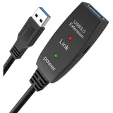 Кабель-адаптер USB3.0-repeater, удлинительный активный <Am-->Af> 15м Aopen/qust<ACU827A-15M>