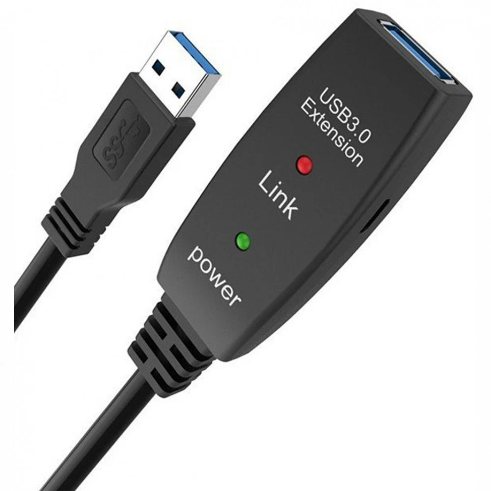 Кабель-адаптер/ Кабель-адаптер USB3.0-repeater, удлинительный активный <Am-->Af> 15м Aopen/qust<ACU827A-15M>