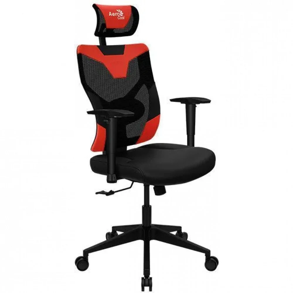 Кресло игровое Aerocool Guardian черный/красный сиденье черный экокожа/сетка с подголов. крестов. нейлон