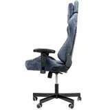 Кресло игровое Бюрократ VIKING KNIGHT Fabric синий Light-27 с подголов. крестовина металл