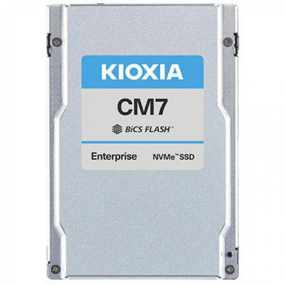 SSD накопитель KIOXIA Enterprise SSD 2,5"(SFF/U.2), CD8-R, 7680GB (7.68TB), NVMe 1.4/PCIe 4.0 1x4, R7100/W6000MB/s, IOPS(R4K) 1150K/200K, MTTF 2,5M, 1DWPD/5Y (Read Intensive), 3D-TLC, 15mm