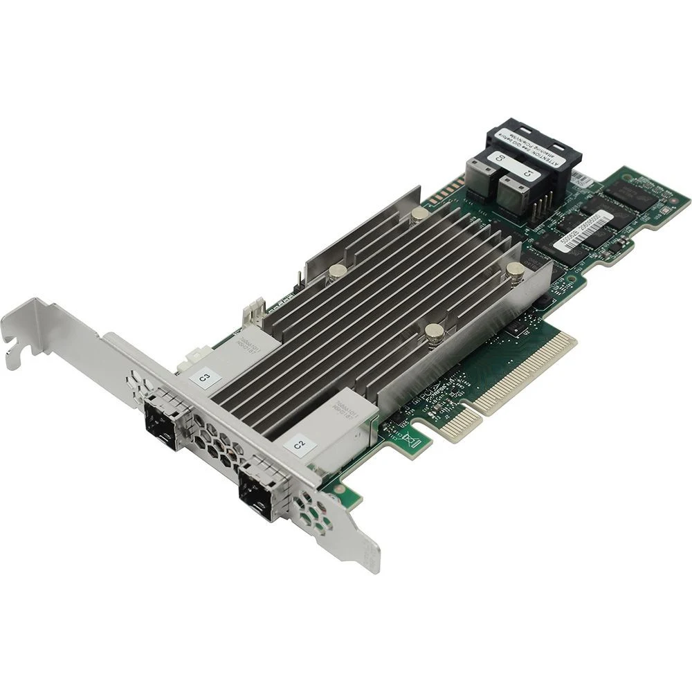 Плата контроллера Broadcom RAID Controller 9480-8i8e, PCI-E 3.1 x8 LP, Tri-Mode SAS/SATA/NVMe, RAID 0,1,5,6,10,50,60, 16port (2*intSFF8643 + 2*extSFF8644), 4GB Cache, SAS3516, RTL