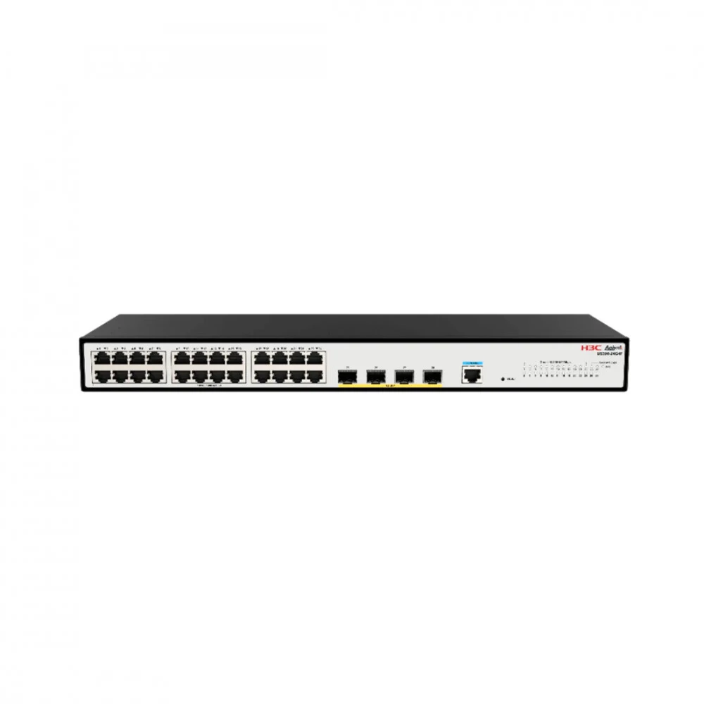Коммутатор, H3C, Aolynk US300-24G4F, Управляемый L2, 24 порта 10/100/1000Base-T, 4 порта SFP 1000Base-X, Стоечный