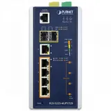 PLANET IP30 Industrial L2+/L4 4-Port 60W 1000T Ultra PoE+ 1-Port 1000T + 2-port 100/1000X SFP Full Managed Switch (-40 to 75 C, dual redundant power input on 48~56VDC terminal block, DIDO, ERPS Ring