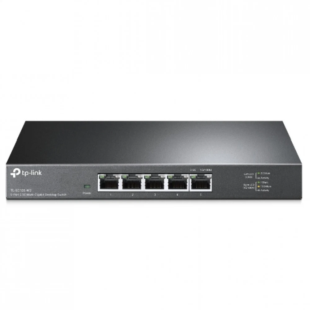 TP-Link TL-SG105-M2 5-портовый настольный коммутатор 2,5 Гбит/с, 5 портов RJ45 2,5 Гбит/с, стальной корпус