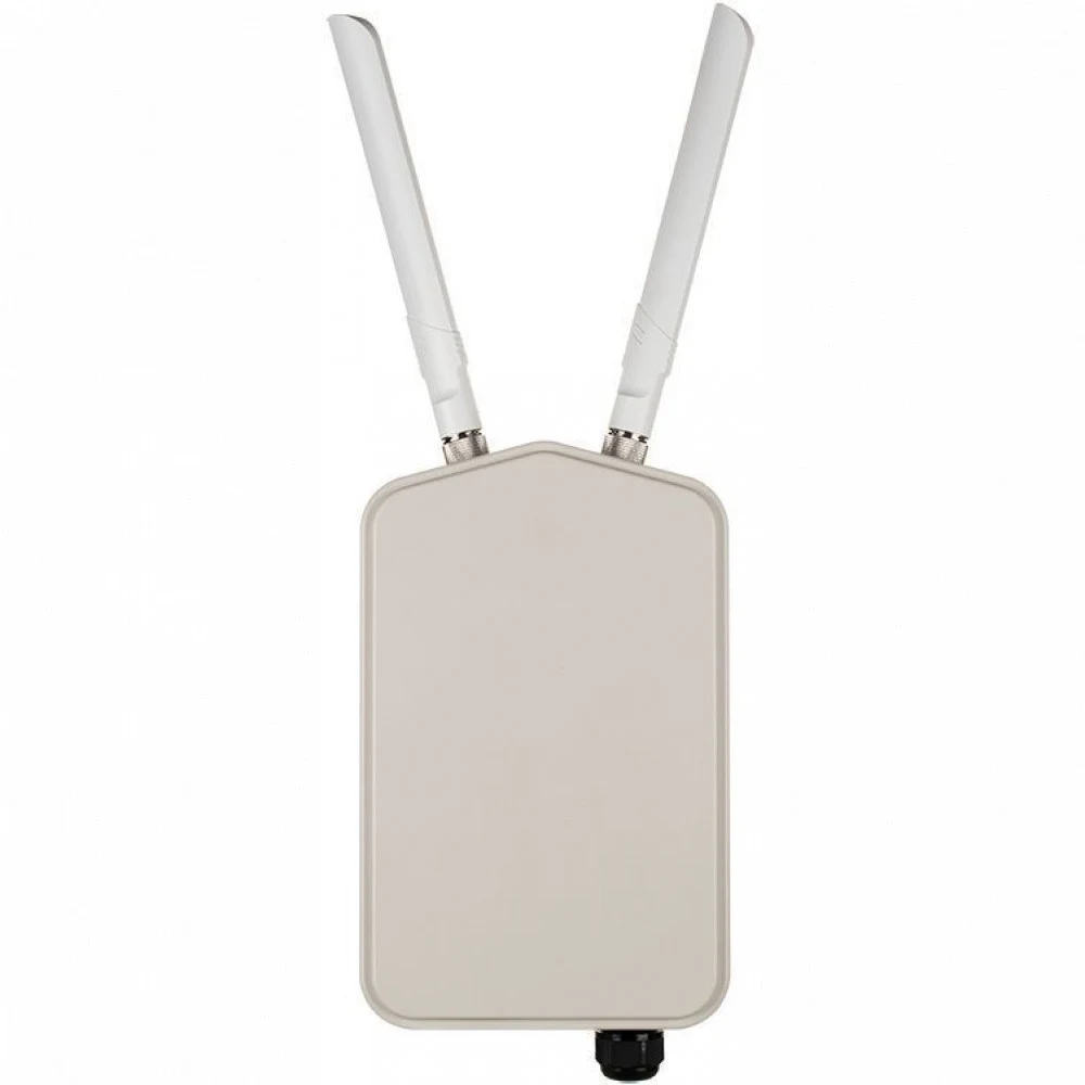 Точка доступа/ DWL-8720AP/RU AC1300 Wi-Fi Outdoor PoE Unified Access Point, 1000Base-T LAN, 2x5dBi (5GHz)/3.5dBi (2,4GHz) detachable antennas, RJ45 Console, IP67, -40 to 60°C, only PoE power, w/o Po