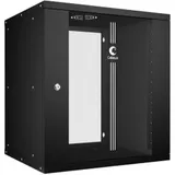 Cabeus WSC-05D-12U55/45 Шкаф телекоммуникационный настенный 19" 12U, серия LIGHT разборный, дверь стекло, цвет серый