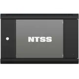 Шкаф коммутационный NTSS (NTSS-W9U6045GS-BL) настенный 9U 570x450мм пер.дв.стекл 60кг черный 20кг