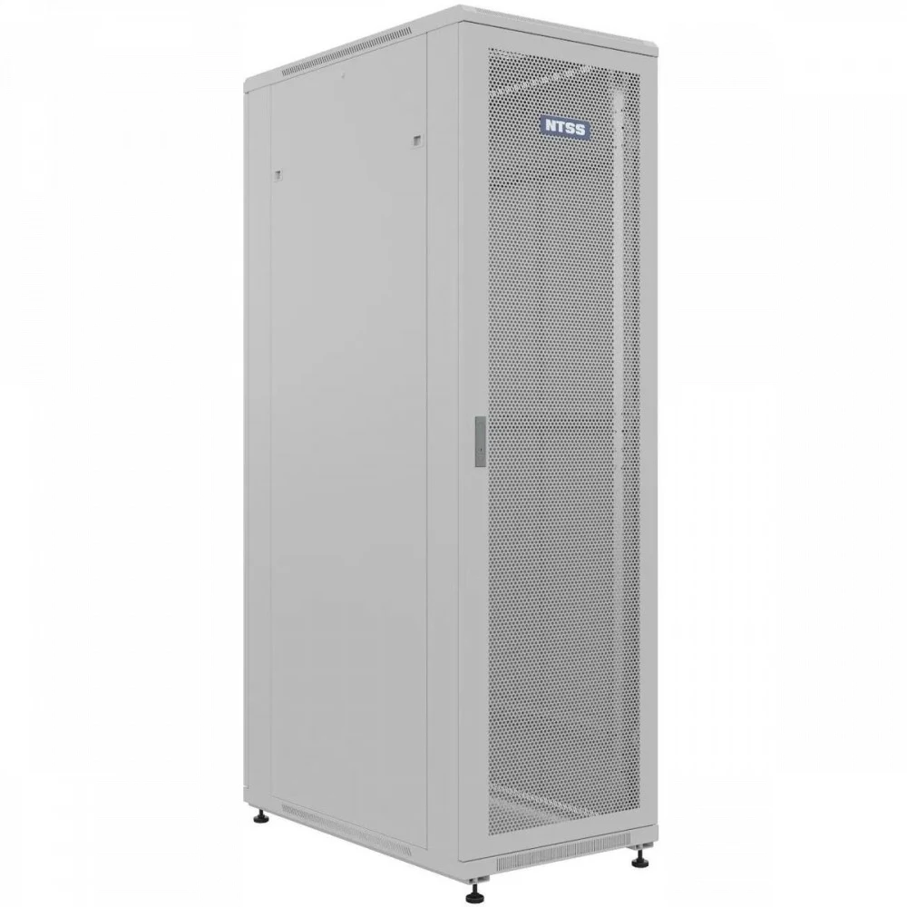 Шкаф серверный NTSS Премиум (NTSS-R42U60120PD/PDD-BL) напольный 42U 600x1200мм пер.дв.перфор. задн.дв.перфор.2-хст. 900кг серый 1110мм 150кг IP20 металл