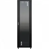 Шкаф серверный NTSS Премиум (NTSS-R42U6080GS-BL) напольный 42U 600x800мм пер.дв.стекл металл 900кг черный 710мм 99кг 1987мм IP20 сталь