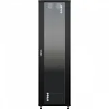 Шкаф серверный NTSS Премиум (NTSS-R42U80100GS-BL) напольный 42U 800x1000мм пер.дв.стекл металл 900кг черный 910мм 160кг 1987мм IP20 сталь