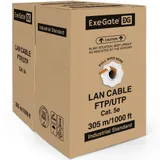 Кабель ExeGate FUTP4-C5e-CU-S24-IN-LSZH-OR-305-FLUKE FTP 4 пары кат.5e медь, 24AWG, FLUKE® test pass, экран, бухта 305м, оранжевый, LSZH
